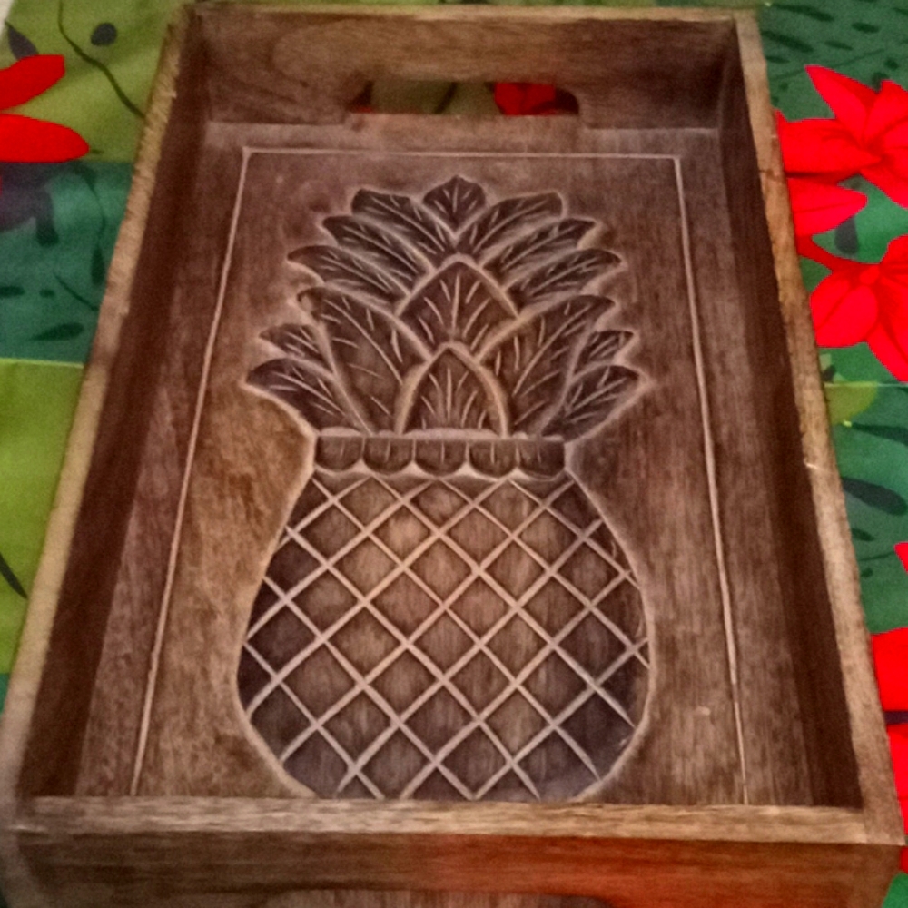 Wooden carved tray
